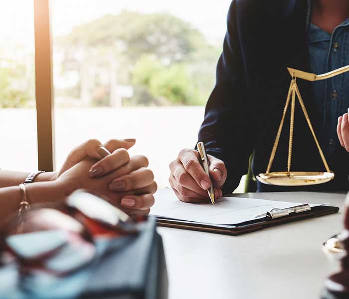 Lawyer planning the case with the client
